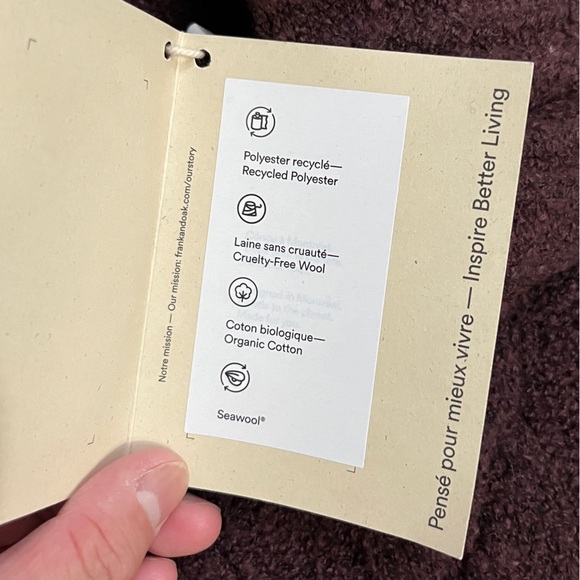 NWT - Frank & Oak Women’s Wool Blended Ribbed Turtleneck Sweater - Size L - Picture 7 of 9